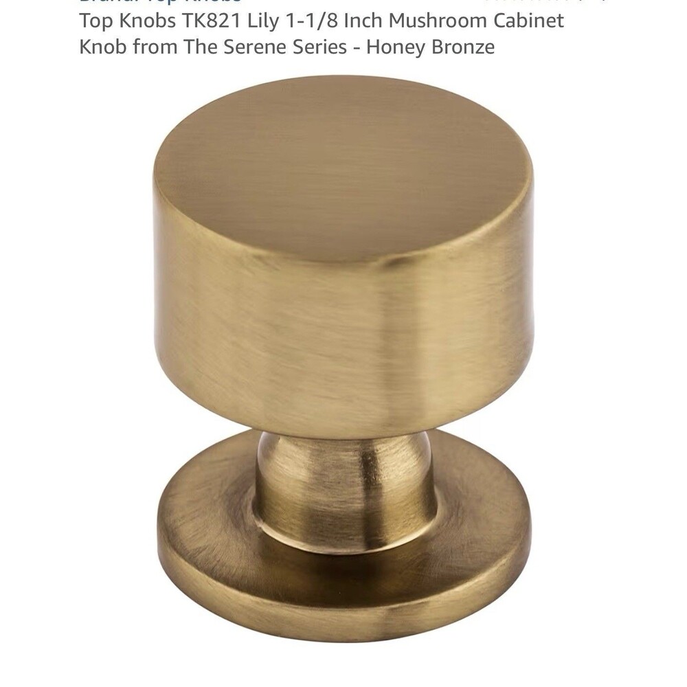 Top Knobs TK821PN Lily Knob 1 1/8 Inch - Honey Bronze Lot Of 3